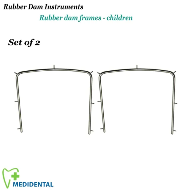 ENDODONTIC Dental Instruments Rubber Dam Frames Children 13cm - Set Of 2