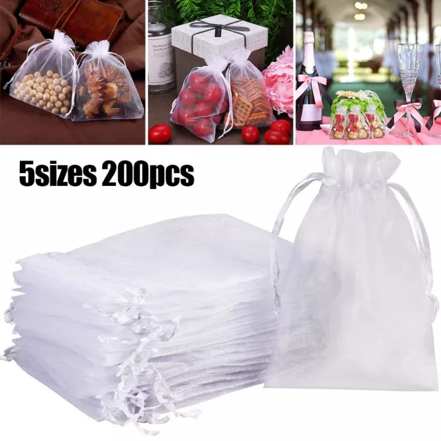 Durable Gift Bags Candy Pouches Party Wedding Jewellery White Christmas