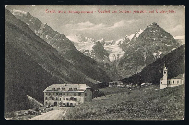 1 Cartolina Trafoi Gasthof Zur Schöne Aussicht Vinschgau Südtirol Non Viaggiata