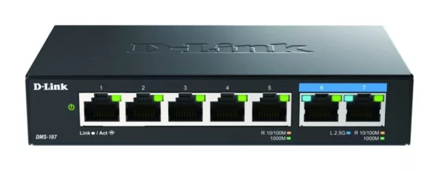 DLink Deutschland Multi-Gigabit Switch DMS-107/E Switch Multi-Gigabit