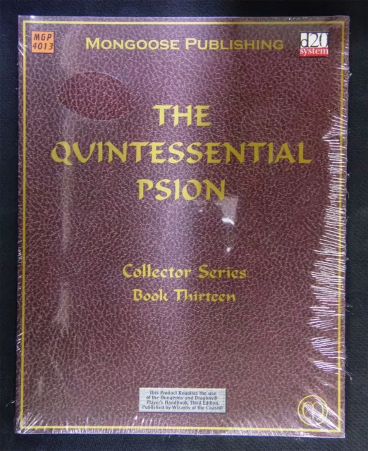 The Quintessential Psion - Collector Series Book Thirteen - D20 System