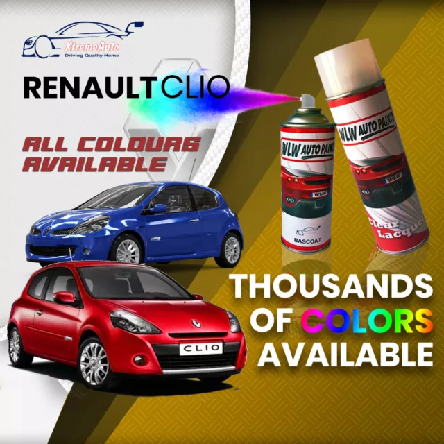 Renault Clio Mk3 2005 - 2014 Premium Stone Chip Aerosol Spray Paint, All colours