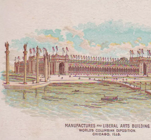 1893 Chicago Worlds Fair Trade Card, Liberal Arts Bld, R P Smith & Sons Co  K896