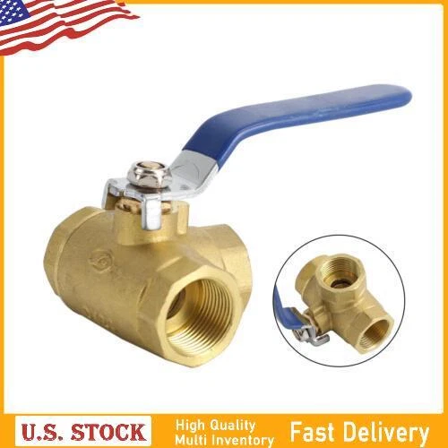 3-Way Ball Valve Female T Port Lever Handle 3/4" NPT Made Of Forged Brass RL