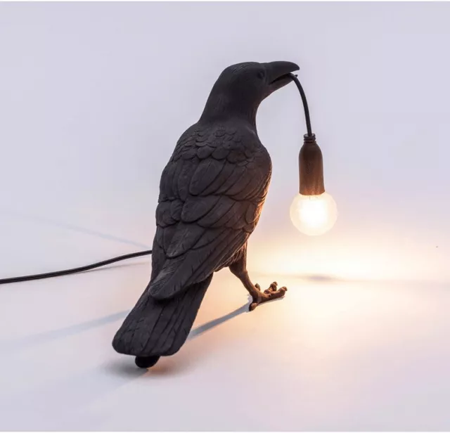 corbeau, oiseau, gothique lampe decoratif