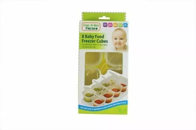 5 Baby Weaning Food Freezing Cubes Tray Pots Freezer Storage Containers BPA Free