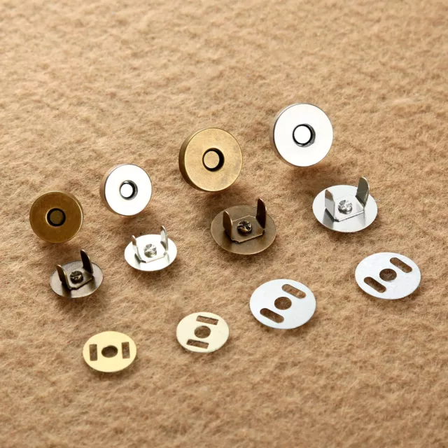 10/50 Sets Thin Magnet Buckle Snaps Clasp Button for Purse Bag Sewing Accessory