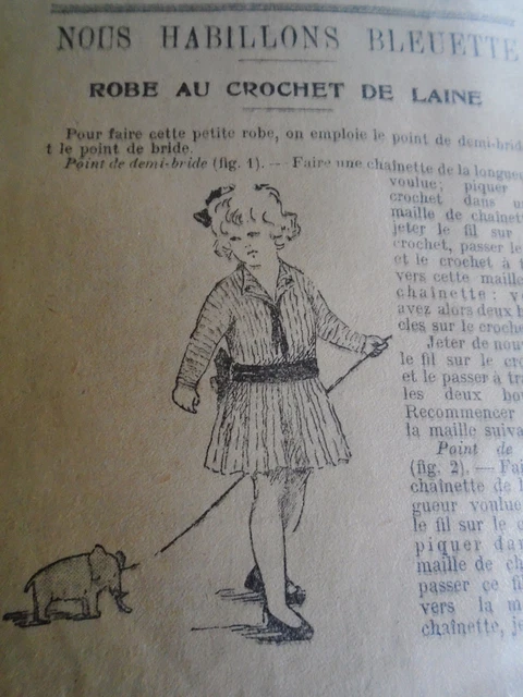 PATRON ORIGINAL POUR La Poupee  Bleuette Petite Robe De Toile Avril