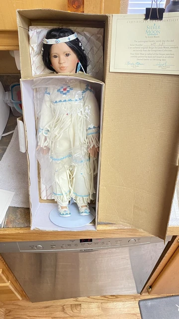 Silver Moon American Indian Princess Porcelain 18” Doll