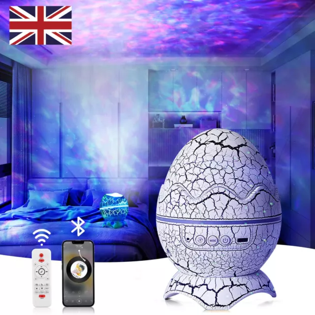 LED Dinosaur Egg Galaxy Projector Starry Sky Star Projection Light Night Lamp UK