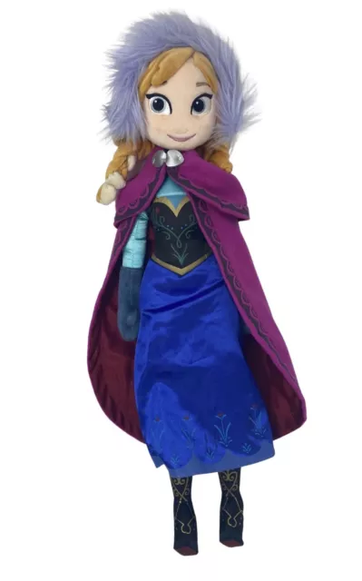 Disney Store Frozen Anna Plush Doll Soft Doll 19” Stuffed Toy Princess