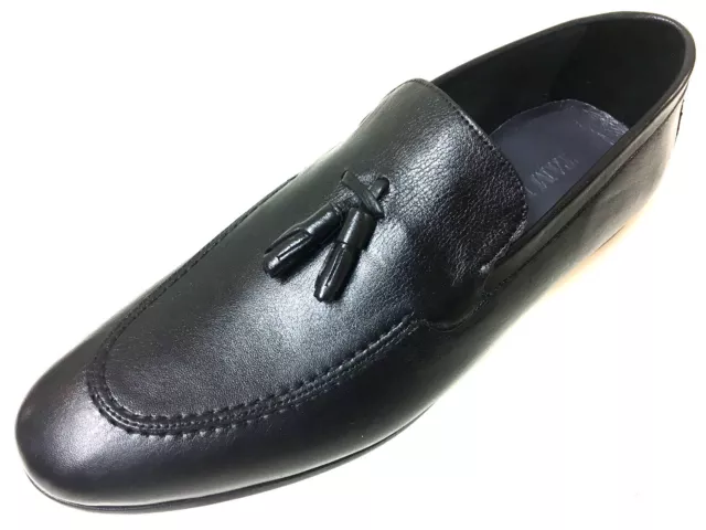 Neuf Mode Noir Mocassin Cuir Chaussures pour Hommes Slipper 3