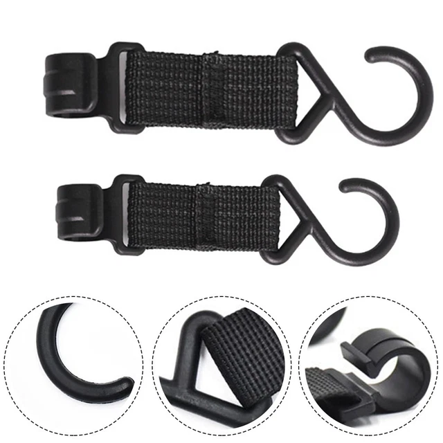 Set 10 Moschettoni Tattici Neri - Girevoli, Resistenti, Per Escursionismo, Campeggio, Caccia, Capacità 50 Kg