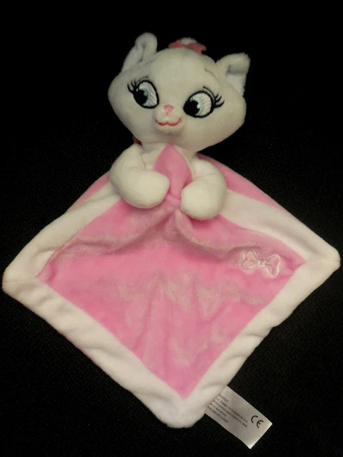 doudou plat chat Marie Aristochats rose blanc nœud NICOTOY DISNEY - état NEUF -