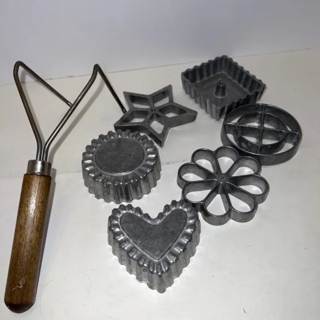 Vintage Nordic Ware Double Rosette and Timbale Iron w/ 6 Different Molds