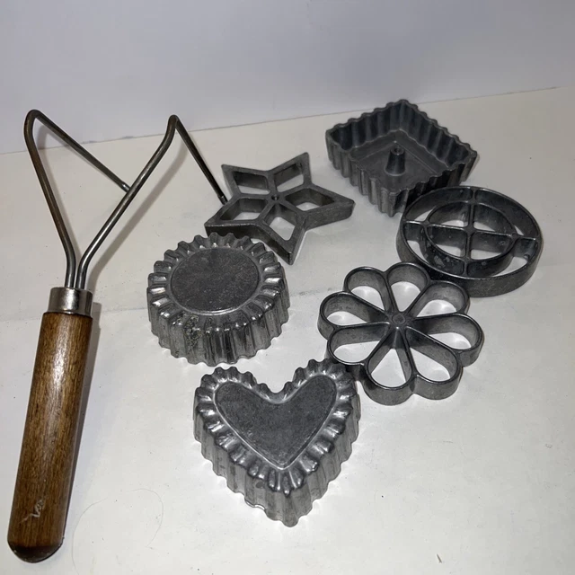 Vintage Nordic Ware Double Rosette and Timbale Iron w/ 6 Different Molds