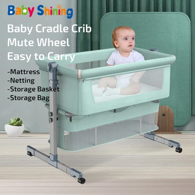 Baby Shining Baby Crib Cradle Newborn Movable Portable Nest Crib Baby Travel Bed