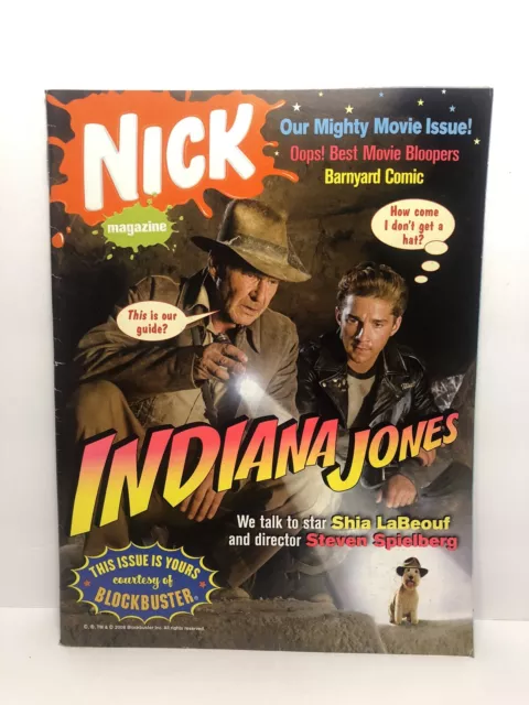 Nick Magazine June 2008 Indiana Jones Mighty Movie Issue Shia LaBeouf