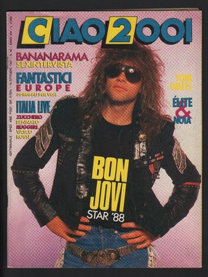 CIAO 2001 n 3 1987 Bon Jovi Lucio Dalla Billy Idol Boston Rig Ocasek Nik Kershaw 