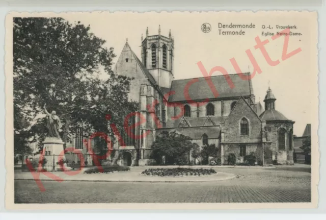 Alte Ansichtskarte Belgien, postalisch ungelaufen, Dendermonde, Liebfrauenkirche