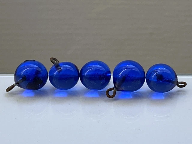 Lot De 8 Boutons Vintage En Verre Vert Bleuté - Carrés 10.5x10.5 Mm, Métal, Origine France