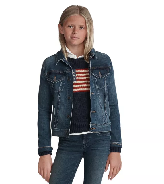 NWT Polo Ralph Lauren Little Girls Denim Blue Trucker Jacket ~ 4T