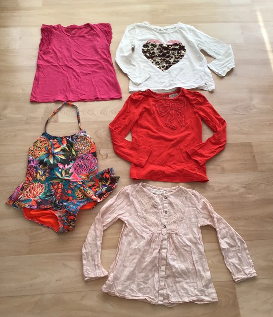 girls clothing bundle 5 items age size 4-5 years zara, next, h&m