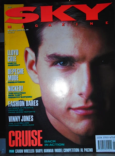 SKY MAGAZINE MARCH 1990 tom cruise/depeche mode/al pacino £6.99