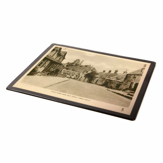 MOUSE MAT - Vintage Dorset - Castle Ruins from East Street, Corfe Castle