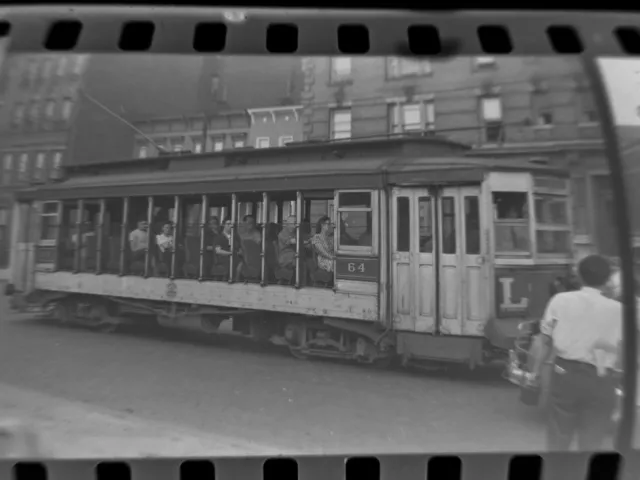 Great ORIG 1946 TARS Subway New York City NYC Trolley Film Photo Negative Bronx