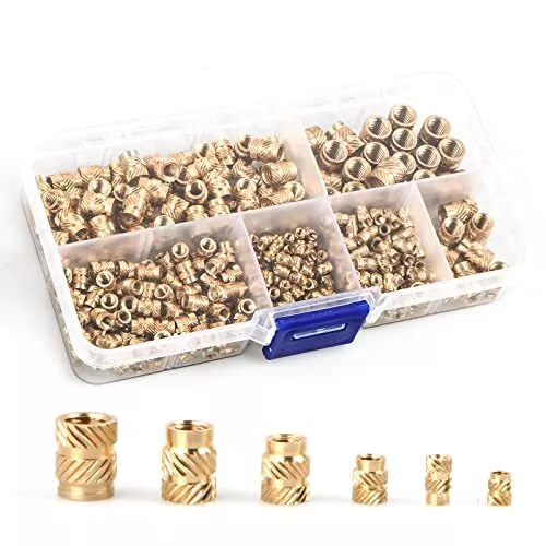 Inserto Filettato, 390 Pezzi Inserti Filettati Dadi Zigrinati, M2 M2.5 M3 (y4r)