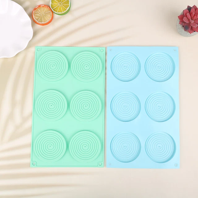 6 fori forma a spirale stampo silicone stampi per torta schiuma per gelati cioccolato LM❤