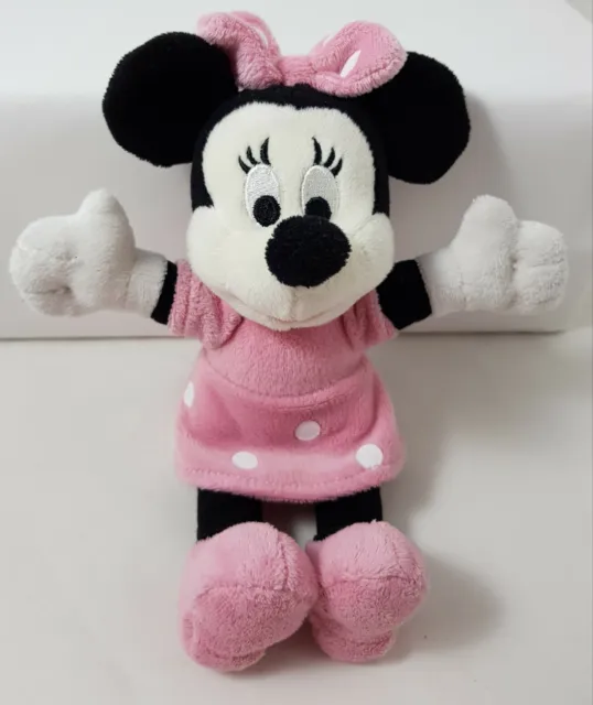 Doudou Peluche Minnie Mouse Disney NICOTOY rose pois robe 20 cm talons