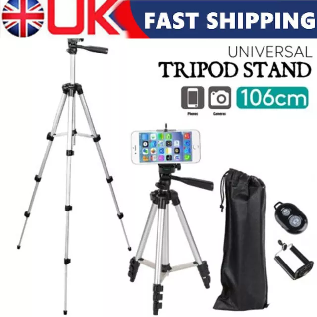 Universal Camera Phone Tripod Stand Telescopic Holder For iPhone Samsung Sony Uk