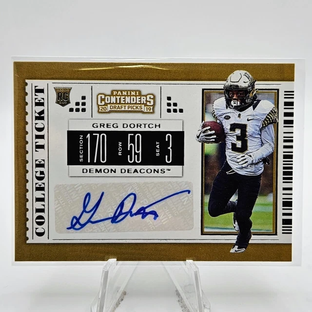 2019 Panini Contenders Draft Picks Greg Dortch Rookie RC Ticket Auto 304 CARDS