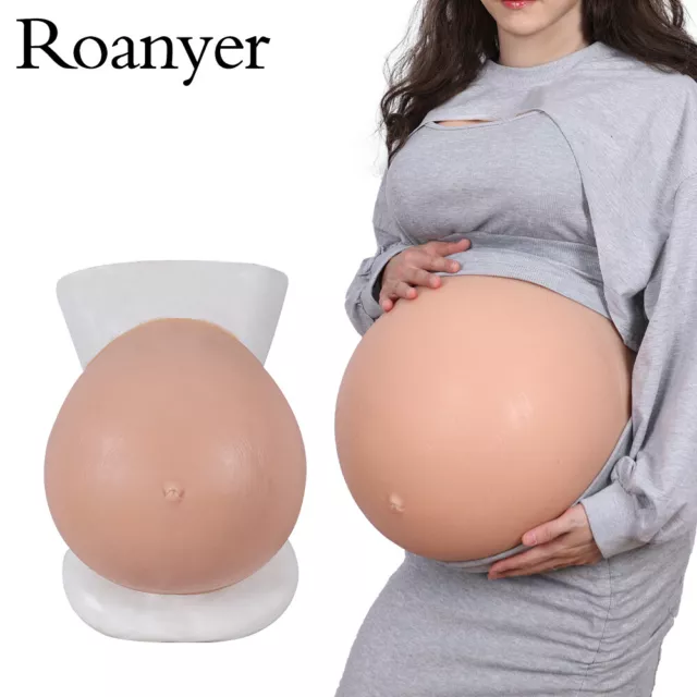 Roanyer Silicone Fake Real Pregnant Belly Of Twins Baby Bump Pregnancy Cosplay