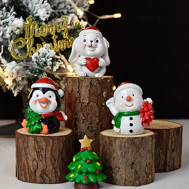 Dollhouse Miniature Christmas Tree Snowman Gift Decor Ornament Home DecoratiCR