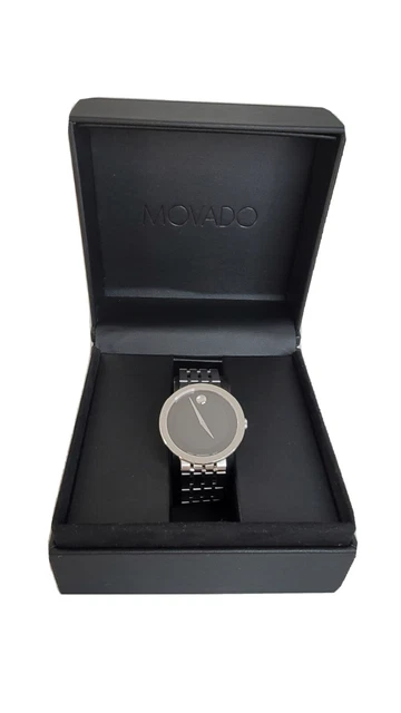 Movado Esperanza 39mm Black Dial Steel Men's Watch 0607057