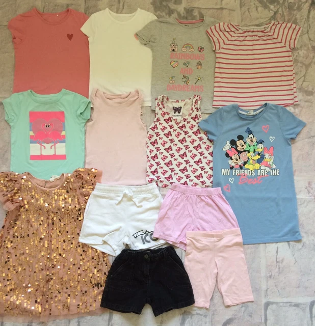 Girls Clothes Bundle 5-6 Years Tops Shorts Dress Etc Gap Next H&M TU Etc