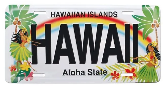 Hawaiian Hula Honeys Hawaii Novelty License Plate Island Decor Tiki Bar