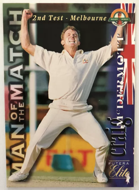 1995 Futera Elite… MAN of the MATCH .. CRAIG MCDERMOTT .. Australia .. 2nd Test