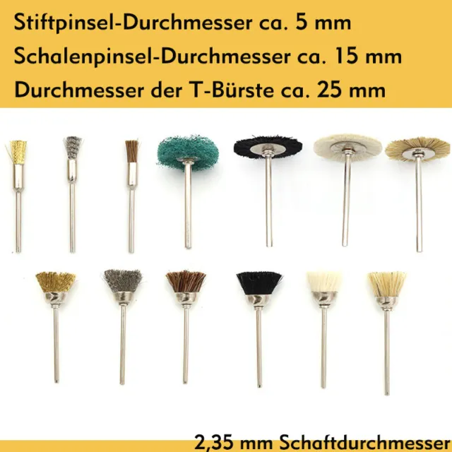 Stahldraht Endbecher Radbürste Polierbürsten für Dremel Drehwerkzeug 5mm - 25 mm