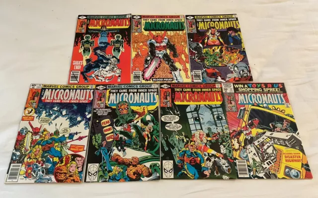 Micronauts Lot Of 7 #11, 12, 14, 15, 16, 18, 22 Marvel Comics 1st Series (1979)