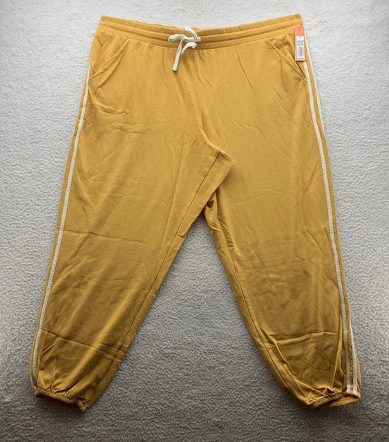 Colsie Women's Plus Size Lounge Jogger Pants Amber Sun Yellow 3X