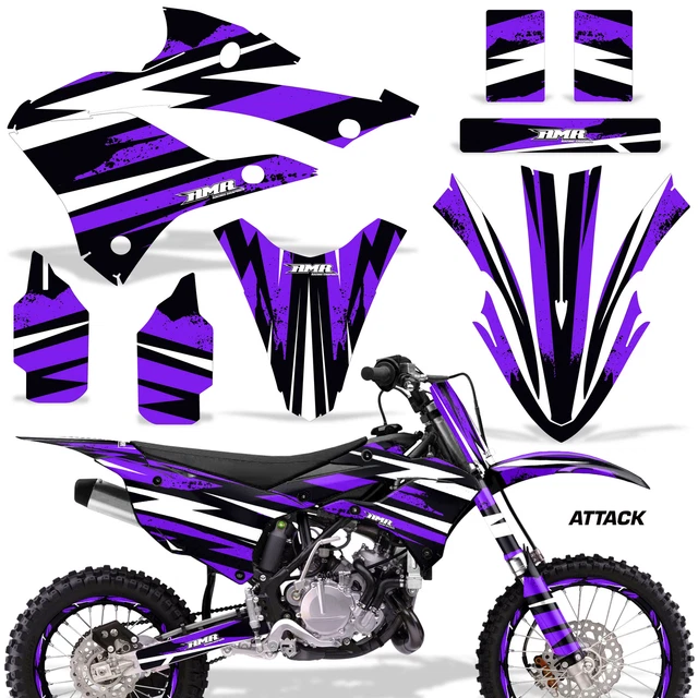 Dirt Bike Decalcomania Grafica W # Adesivo Per Kawasaki KX85 & KX112- 22 Tacco