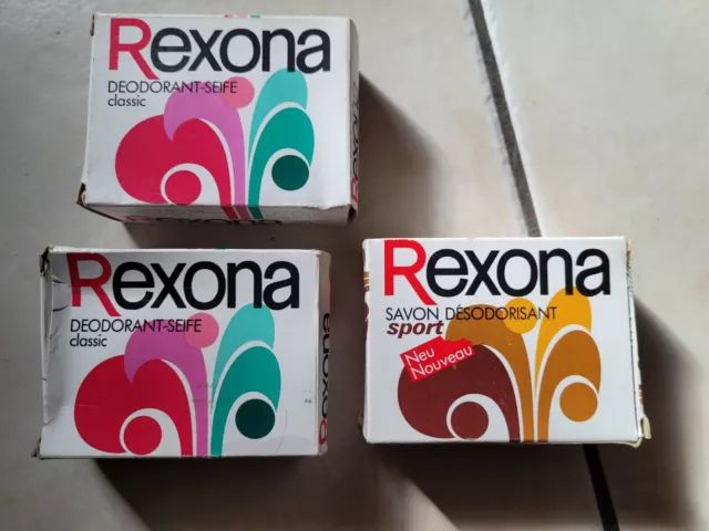 Lot De 3  Savons Deodorants Anciens Vintage Rexona
