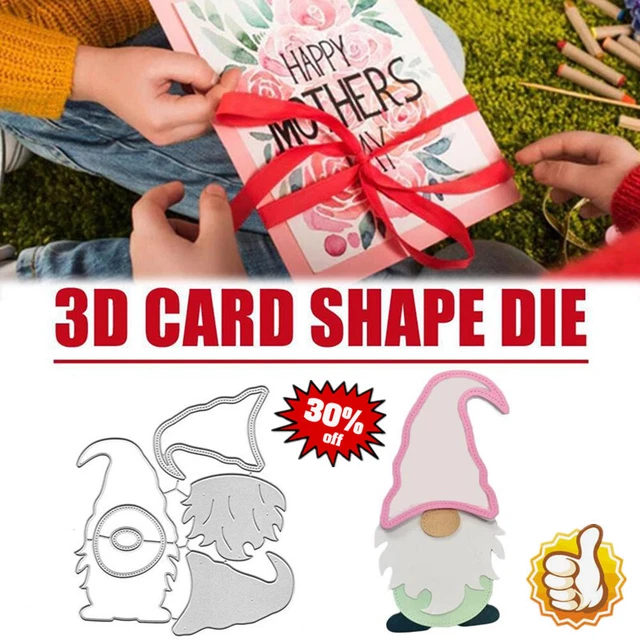 Troquetes de metal gnomos de Navidad en relieve plantilla troqueles de corte para hacer tarjetas
