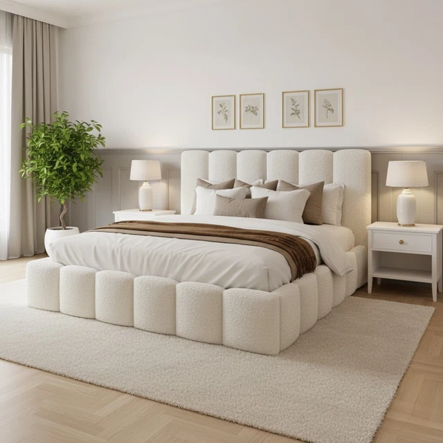 TEDDY BOUCLE 2025 Orlando Ottoman Storage Bed Frame 40 inch Headboard £ ...