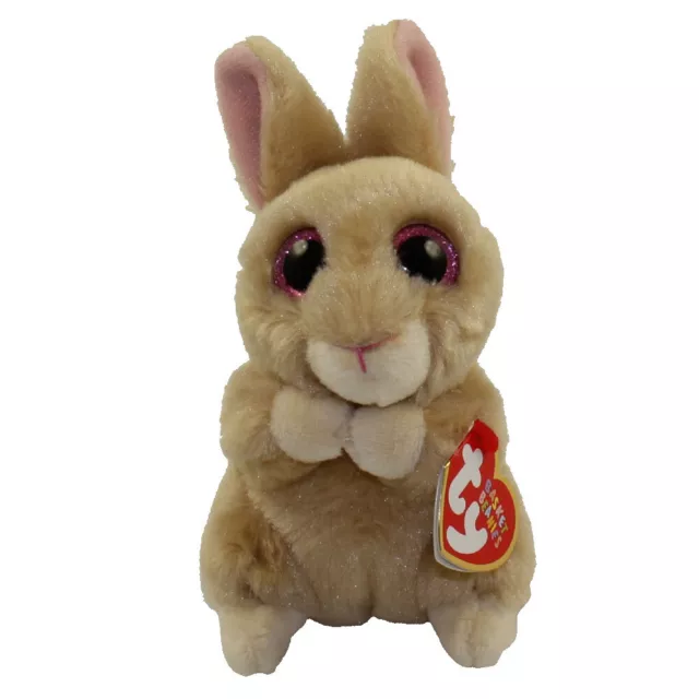 TY Basket Beanie Baby - GINGER the Tan Bunny (3 inch) - MWMTs Easter Toy