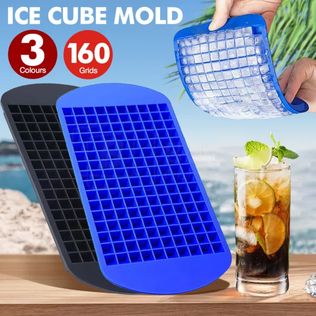 160 Grids Frozen Cubes Silicone Mini Small DIY Ice Cube Tray Ice Maker Mold